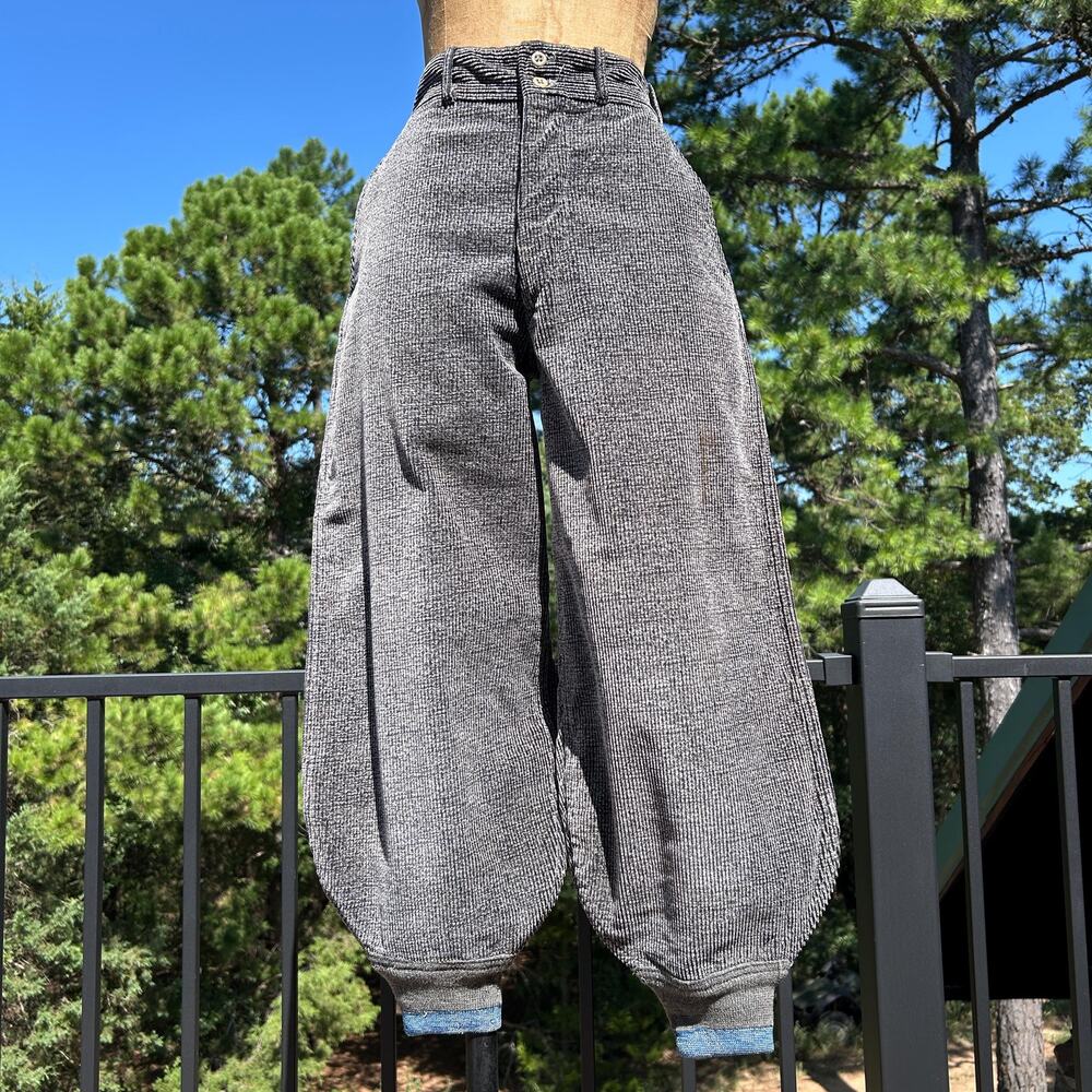 Vintage 30s High Waist Wide Wale Corduroy Balloon Workwear Knickers Jodhpur Pant